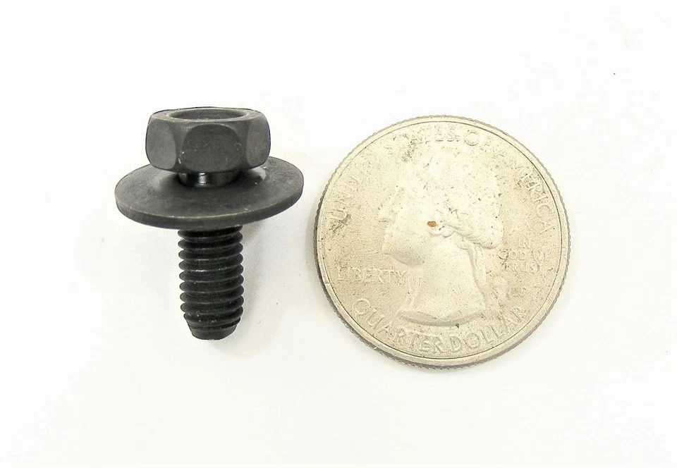 Pernos de carrocería Hyundai - M6-1,0 x 16 mm de largo - 10 mm hexagonal - 17 mm arandela - 20 pernos - #180 Foto 4 de 4