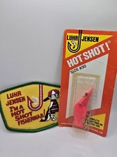 Vintage Luhr Jensen Early Era Hot Shot 30 on Red Card. "Flo Pink" Mint