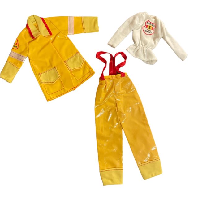 Mattel Firefighter Outfit Barbie Doll Fireman Uniform Mint Pack Fresh