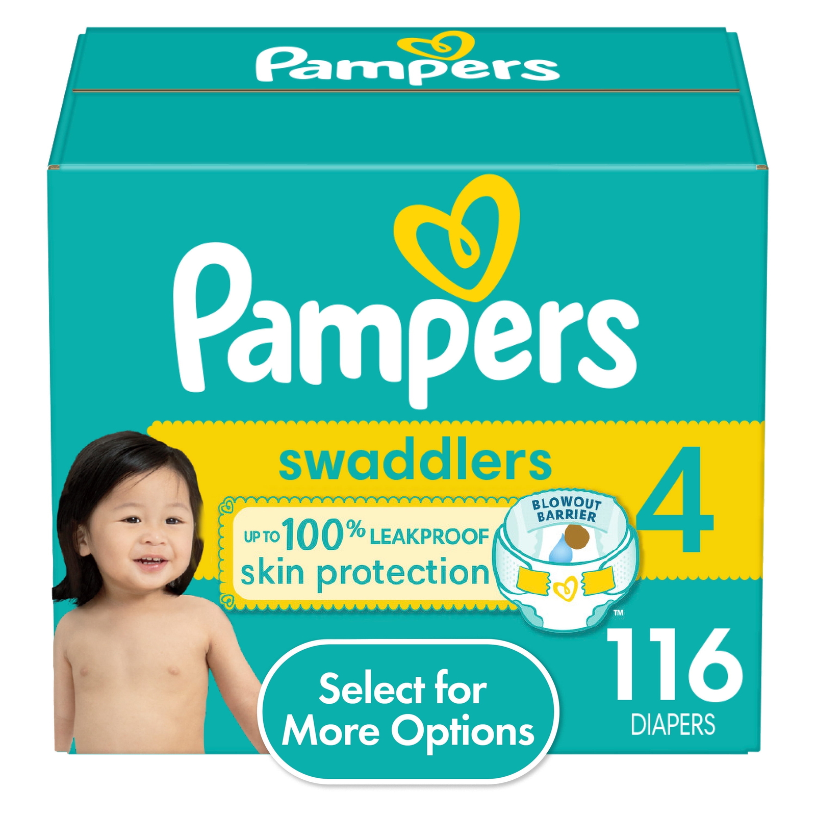 Swaddlers Diapers, Size 4, 116 Count (Select for More Option