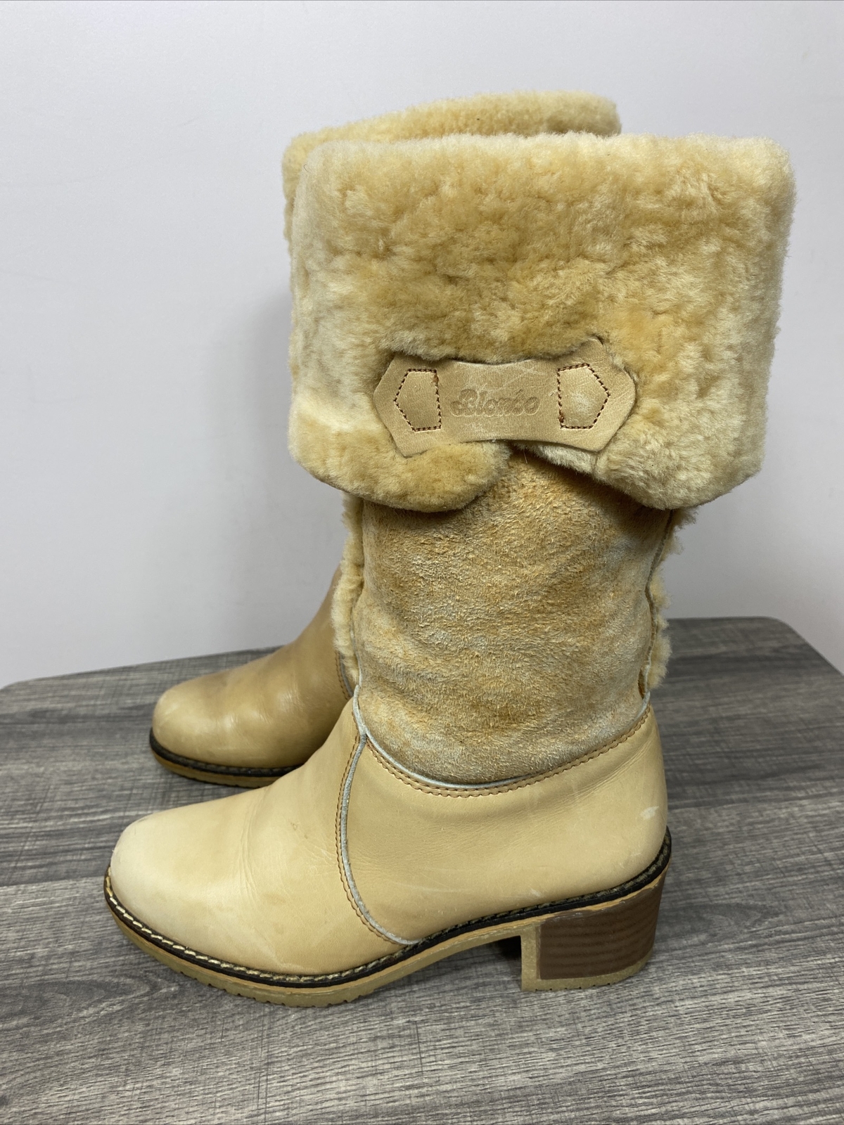 Blondo Shearling Boots Tan Sheep Skin 