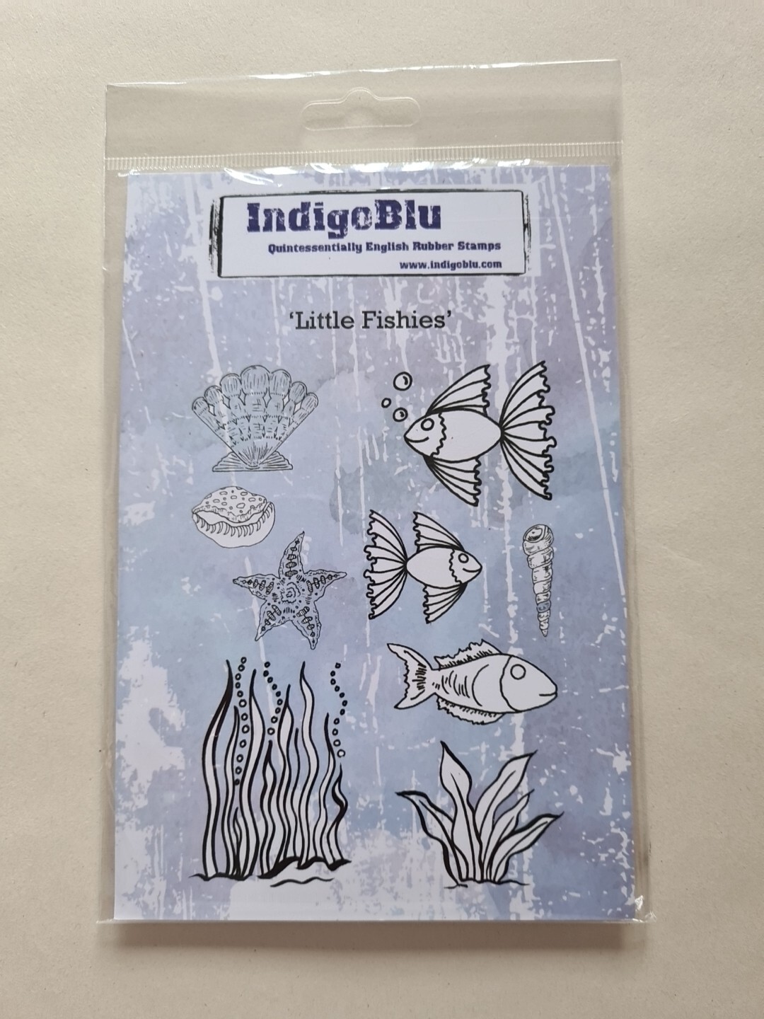 INDIGOBLU RUBBER STAMPS SET ""LITTLE FISHIES"" BNIP *LOOK*