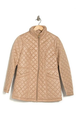 NWT Via Spiga Stand Collar Quilted 