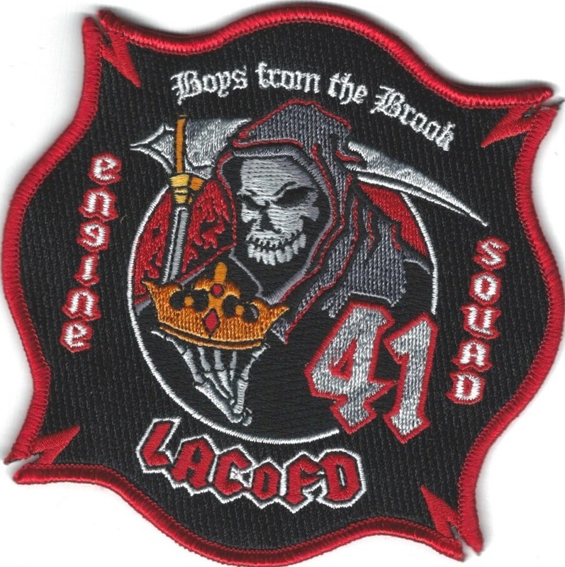 CALIFORNIA - Los Angeles County FD Engine/Squad 41 patch - Boys From the Brook