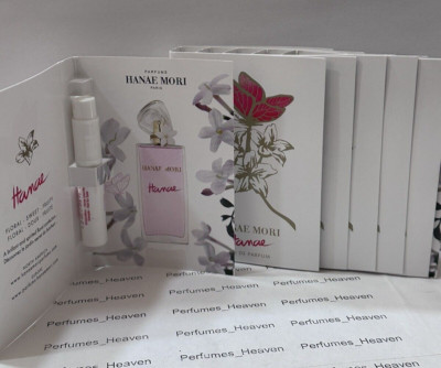 6x  Hanae Mori Hanae Eau de Parfum Spray Paris Sample 1.2mL .04 oz ( Lot of 6 )