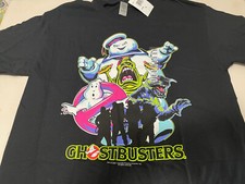 GHOSTBUSTERS STAY PUFT MAN MENS BLACK T-SHIRT SIZE LARGE NEW