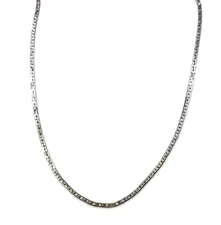 Vintage Viola By Lang Silver Tone Layering Chain Necklace 21 in