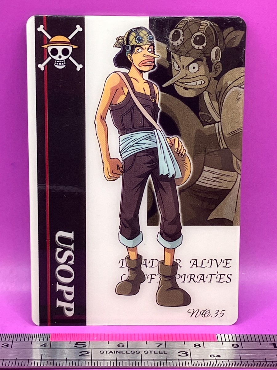 Usopp 35 One Piece King of Pirates Gummy Card 2002 BANDAI TCG
