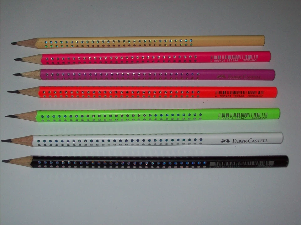 FABER-CASTELL Faber Castell Bleistift Grip Sparkle Neon fuchsia, pink, schwarz, gelb