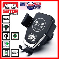 Wireless Car Phone Charger Mount Holder Air Vent 10W Fast Charge Qi