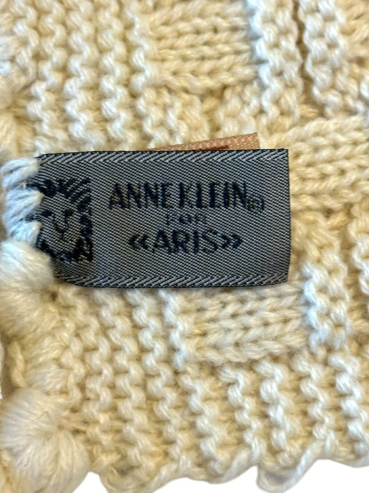 Anne Klein cream knit scarf - Imagem 3 de 3