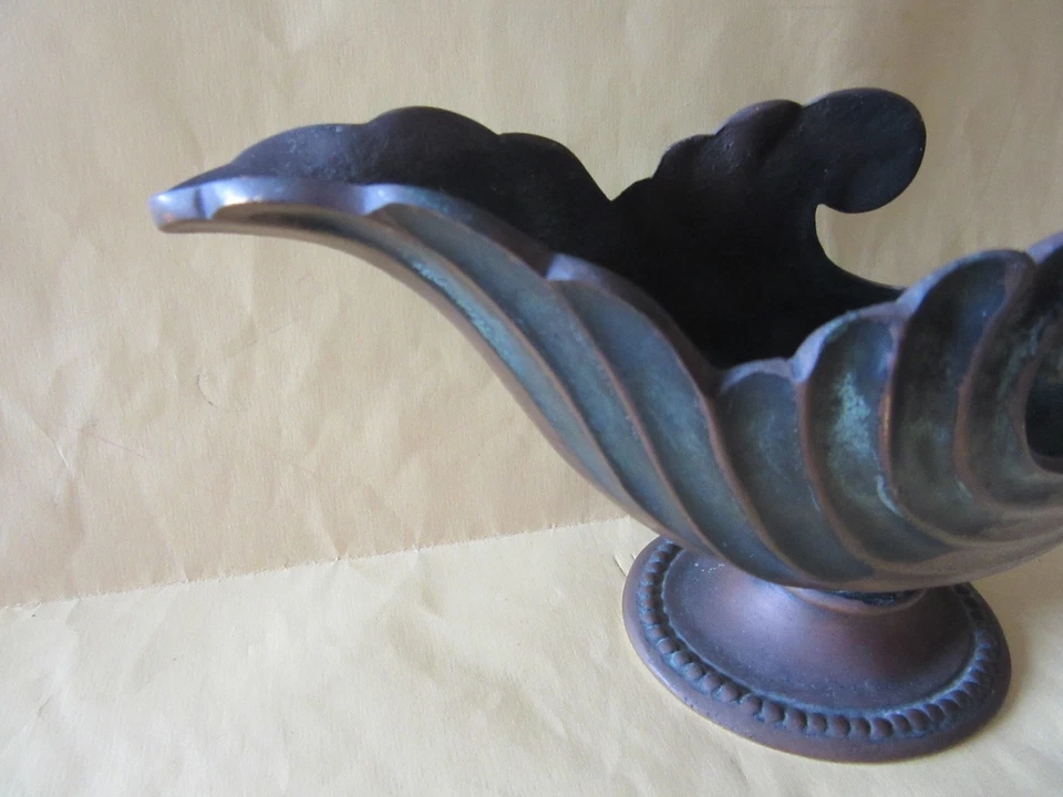 SAUCIERE BRONZE LE VERRIER MAX ANSE EN COL DE CYGNE XXieme - Photo 2/4