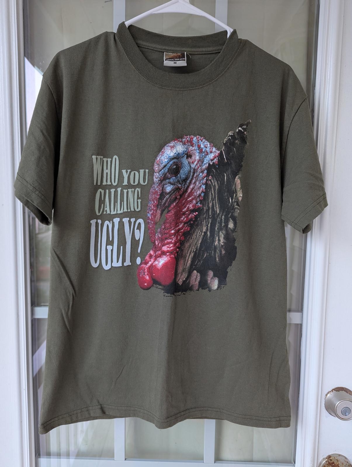 Legendary Original Deer Gear Turkey Hunting M Tee who you calling ugly? Southern