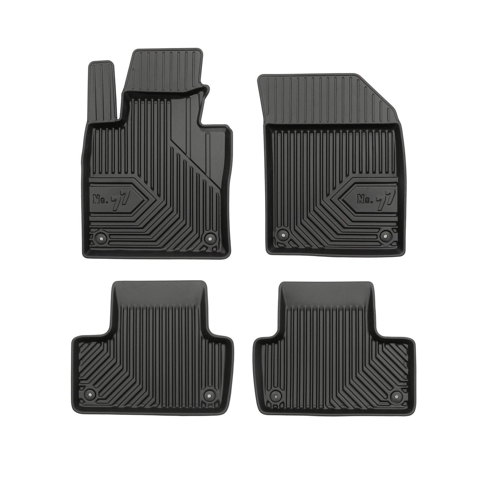 Tapis de sol voiture pour Volvo XC60 II 2018-2026 finition TPE luxe noir
