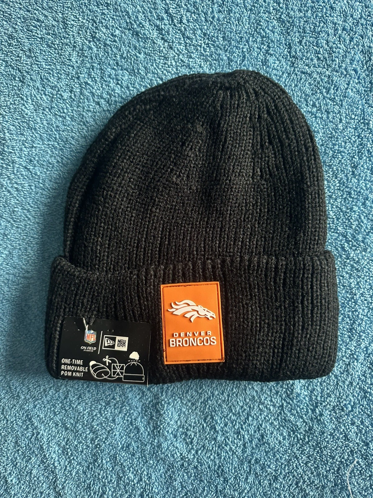 Denver Broncos NFL Hat Beanie Black with team logo