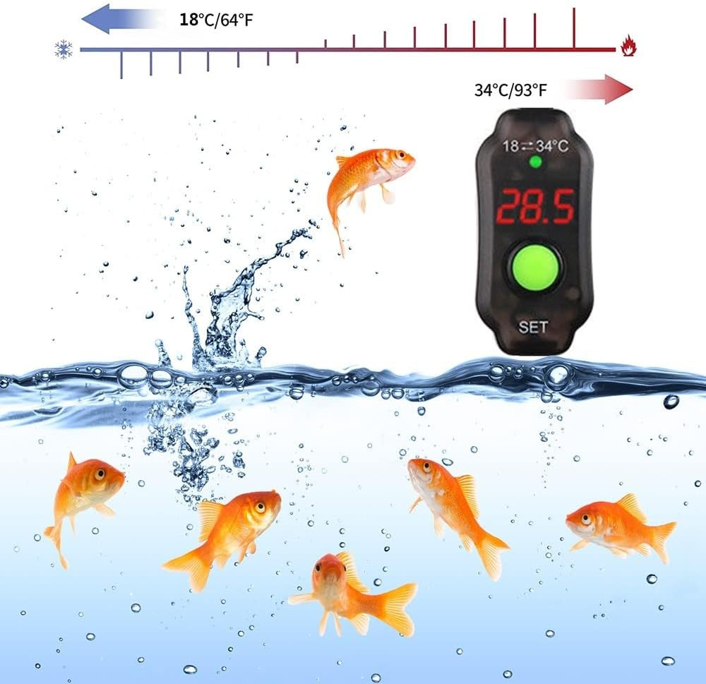 Riscaldatore per Acquario, Mini Riscaldamento Sommergibile Dell'Acquario Asta Ri foto 3