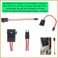 Car Fuse Holder Connector - , 32V, 20 Amp, 16 Gauge, Red Wire Cable - Comfort...