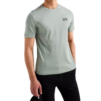 EA7 Herren T-Shirt Core Identity Slim Baumwolle Pima Grün Größe L Cod 8NPT...