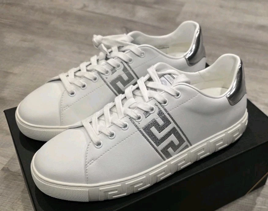 Versace — Versace Men's Embroidered Greca Sneakers, Size 13US (46EUR)