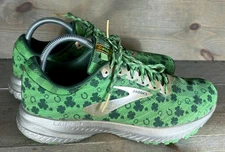 Womens Size 9.5B Brooks Launch 6 Shamrock St. Patricks Day Run Lucky Green Shoes