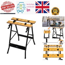 Heavy-Duty Folding Work Bench with Ruler Markings for Precision DIY Projects
