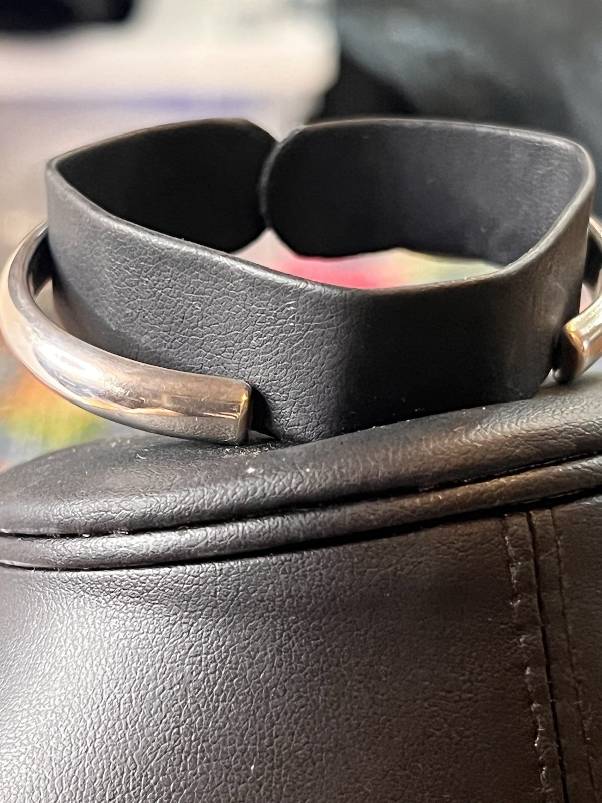 Sterling Native American Signed Cuff Bracelet 65 … - image 5