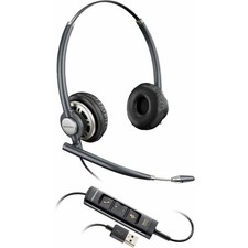 HP Poly 783M6AA EncorePro HW725 USB-A Stereo Headset TAA - Stereo - Black
