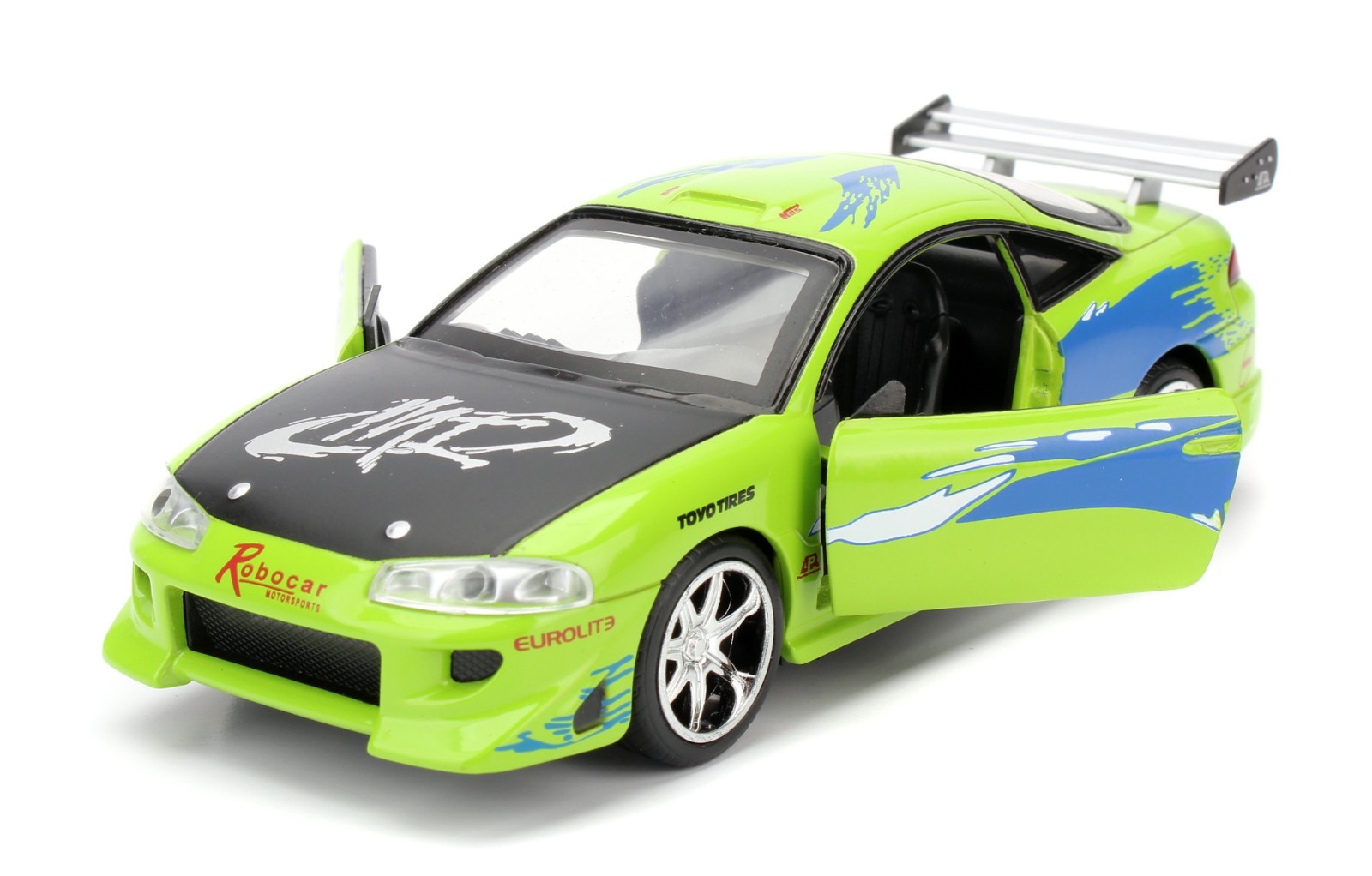 BRIAN'S 1995 MITSUBISHI ECLIPSE GREEN "FAST & FURIOUS" 1/32 DIECAST JADA 97609