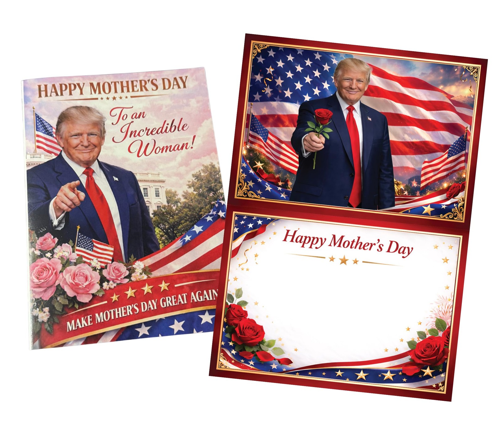 Funny Trump Talking Mother's Day Card with Audio Voice 5x7, Multicolor