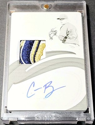 1/1 Corbin Burnes Immaculate RPA Rookie Logo Patch Auto RC 2019 Printing Plate 