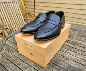 MEERMIN 101483 LEATHER LOAFERS, BLACK - MEN\'S SIZE 9 US/8 UK Meermin softcalf e loafers - Gem main image 4