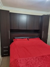 Brown-black Overbed Storage Unit/Furniture/bedroom Set