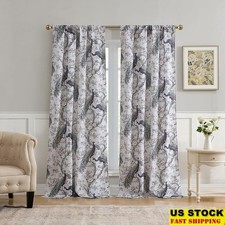 Floral Light Filtering Curtains Living Room Bedroom Office Decor 2 Panels New