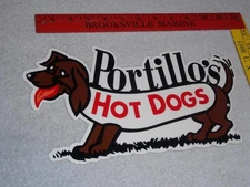 VINTAGE PORTILLO'S HOT DOGS WEINER DOG METAL PORTILLOS FAST FOOD RESTAURANT SIGN