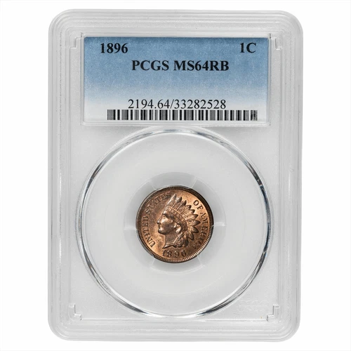 1896 Indian Head Cent 1C PCGS MS 64 RB