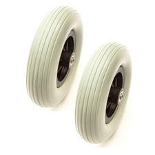 2 Pack 8 x 2 (200x50) Wheelchair Wheel & PU Tyre Fits Pride Jazzy 63mm Hub