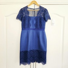 Precise Womens Lace Trim Evening/bridesmaid/occasion Dress size 10 Wedding guest