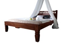 Doppelbett Ehebett Holzbett Massivholzbett 160X200 Akazie Holz Massiv Kolonial