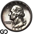 1957 Washington Quarter, Gorgeous Superb Gem BU++