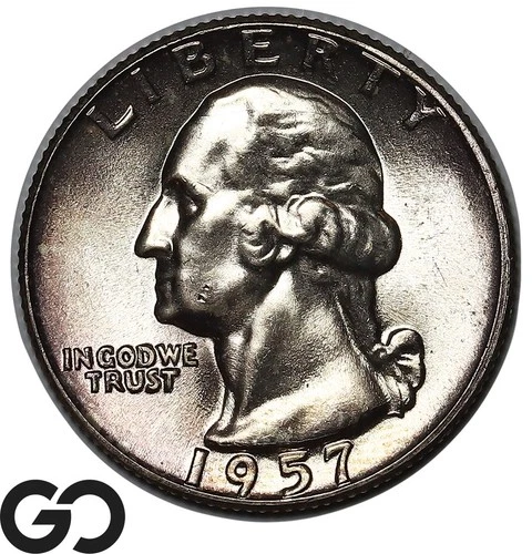 1957 Washington Quarter, Gorgeous Superb Gem BU++