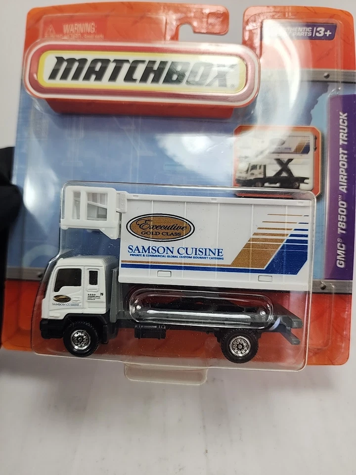 Matchbox Real Working Parts! White GMC T8500 Airport Catering Truck - Image 2 of 4