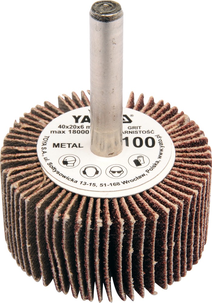 Fits YATO NARZ�DZIA YT-83354 FLAP GRINDING WHEEL SHANK 40X20X6 P100   ⭐UK Stock⭐