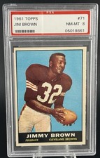 1961 Topps Football Jim Brown #71 CLEVELAND BROWNS PSA 8 NM-MT HOF