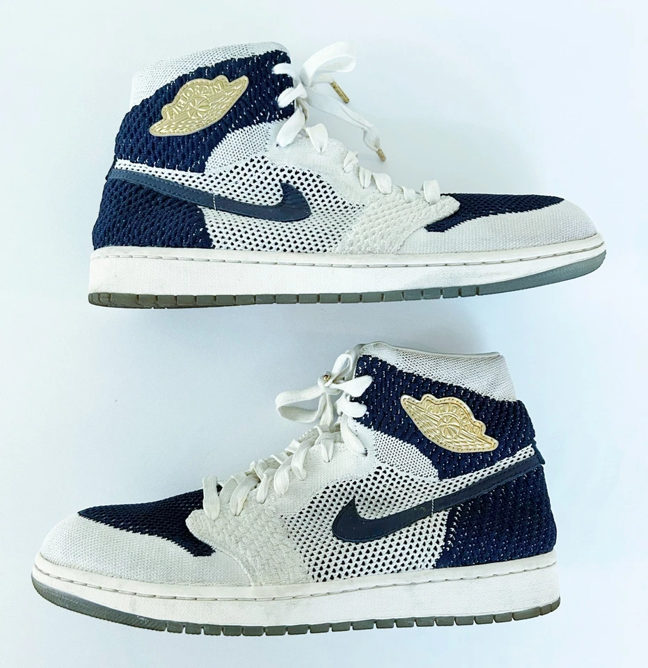 Кроссовки Air Jordan 1 ретро высокие оригинальные Flyknit RE2PECT Derek Jeter размер 10 AH7233-105 - Изображение 4 из 4