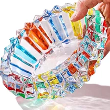 Crystal Colorful Ashtray, Cigar Cigarettes Ash Tray Holder Home Office Desktop T