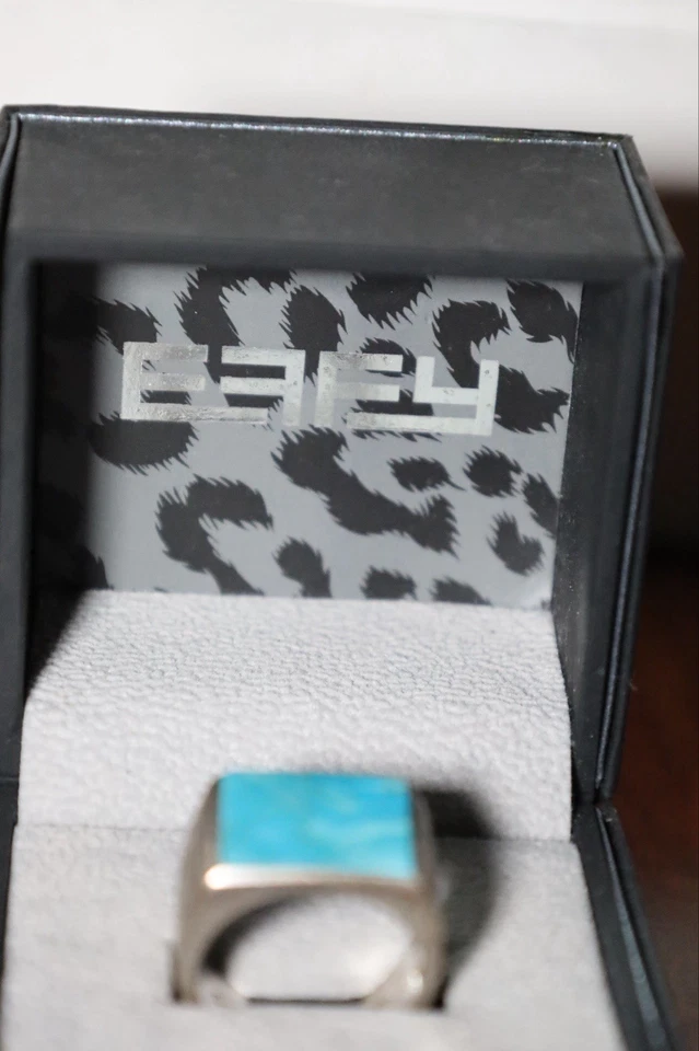 Anillo turquesa de plata de ley EFFY para hombre talla 10 Foto 3 de 4