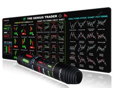 ablieve Stock Market Invest Day Trader Trading 31.5L x 11.8W inches, Black
