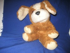 Vintage Russ Berrie Bernard Dog Plush 8  St Bernard Brown Dog