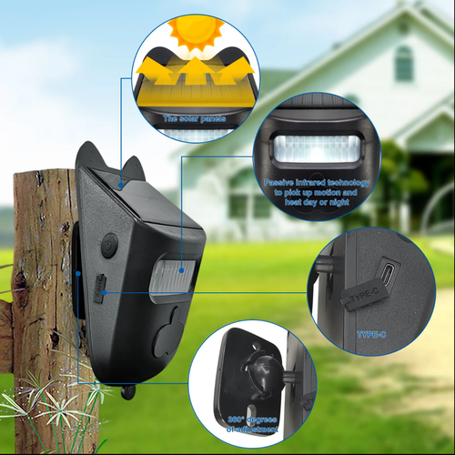 SOLO Solar Wireless Driveway Alarm Outdoor Entry Alert Business Long Range Chime - Picture 2 of 7