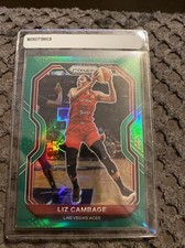 2021 Panini Prizm WNBA LIZ CAMBAGE #77 Green Prizm Las Vegas Aces